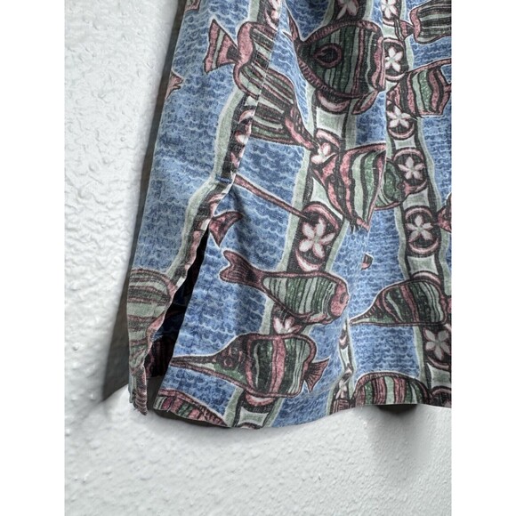 VTG Reyn Spooner Mens Four Button Down Hawaiian Shirt Floral Fish Design XL USA - Picture 14 of 16